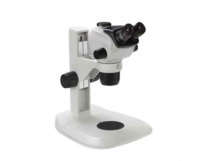 Monocular Stereo Zoom Lens for Electron Microscopic Instrument